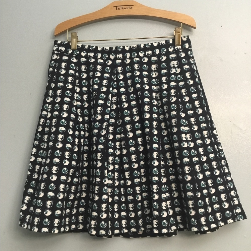 Banana republic Black and White Skater Mini Skirt